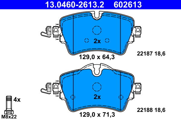Placute frana ATE 13.0460-2613.2