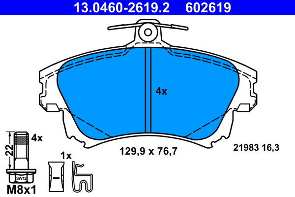 Placute frana ATE 13.0460-2619.2