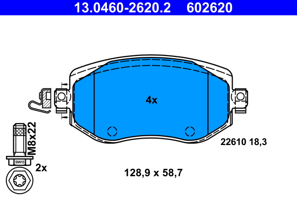 Placute frana ATE 13.0460-2620.2