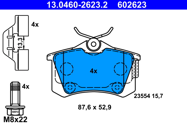 Placute frana ATE 13.0460-2623.2