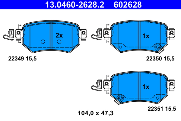 Placute frana ATE 13.0460-2628.2