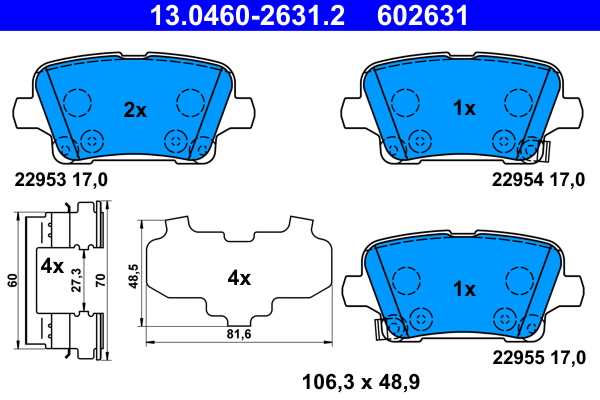 Placute frana ATE 13.0460-2631.2