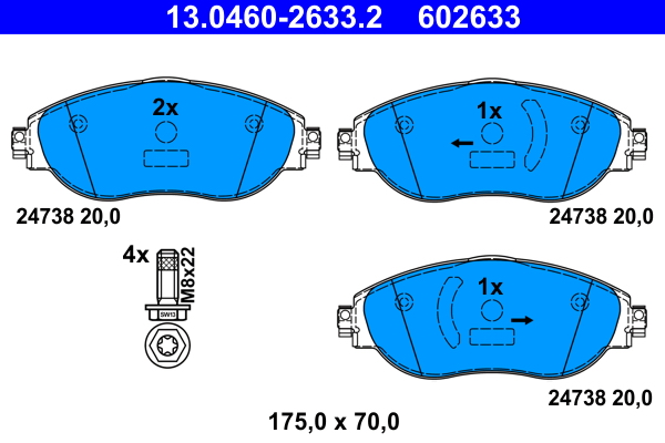 Placute frana ATE 13.0460-2633.2