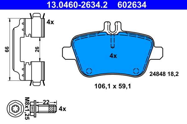 Placute frana ATE 13.0460-2634.2