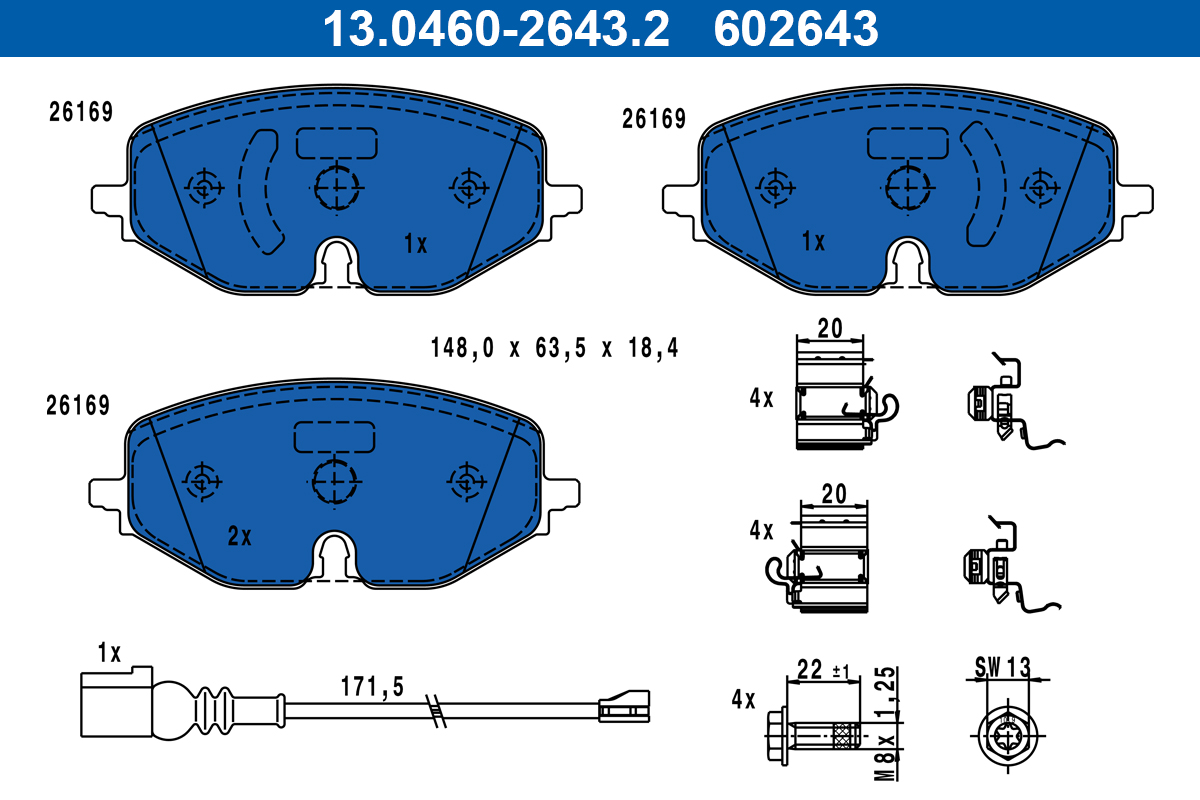 Placute frana ATE 13.0460-2643.2