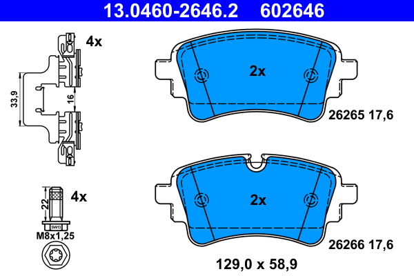 Placute frana ATE 13.0460-2646.2