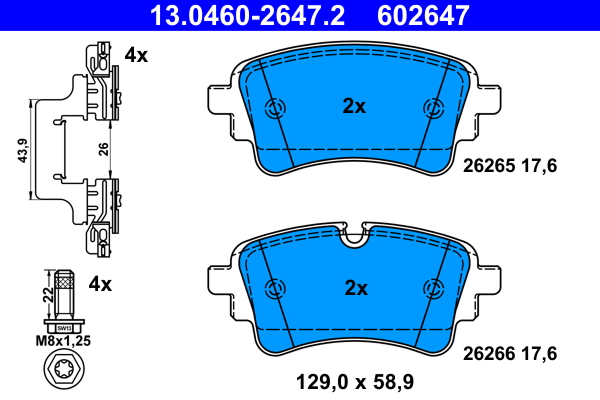 Placute frana ATE 13.0460-2647.2