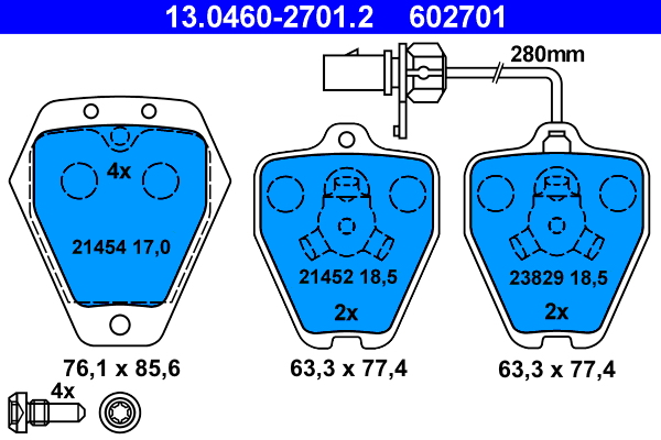 Placute frana ATE 13.0460-2701.2