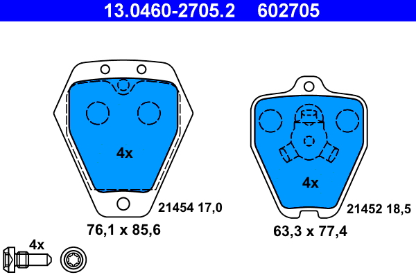 Placute frana ATE 13.0460-2705.2