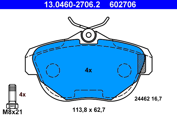 Placute frana ATE 13.0460-2706.2