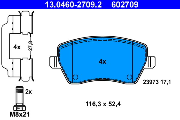 Placute frana ATE 13.0460-2709.2