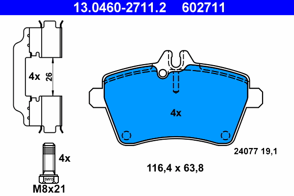 Placute frana ATE 13.0460-2711.2