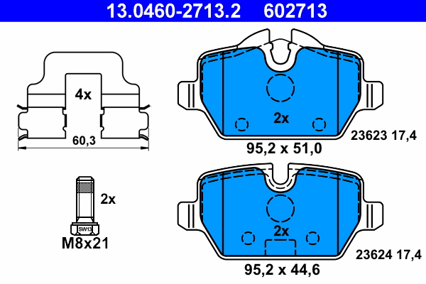 Placute frana ATE 13.0460-2713.2