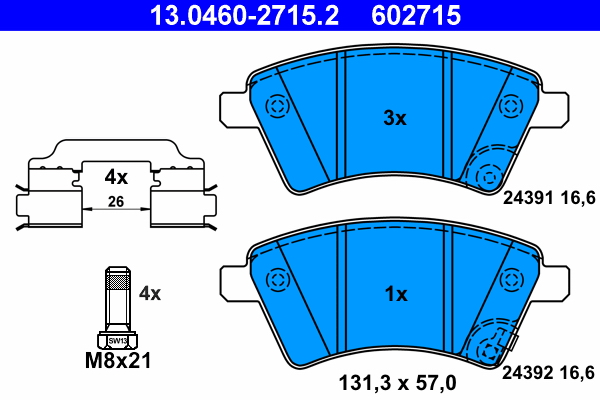 Placute frana ATE 13.0460-2715.2