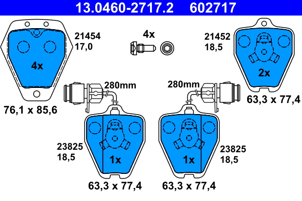 Placute frana ATE 13.0460-2717.2