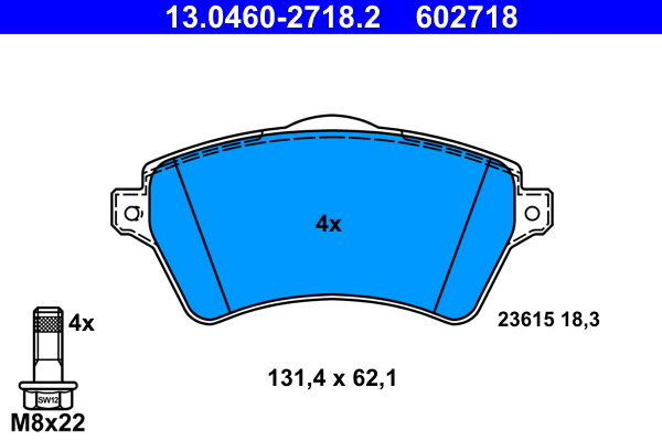 Placute frana ATE 13.0460-2718.2