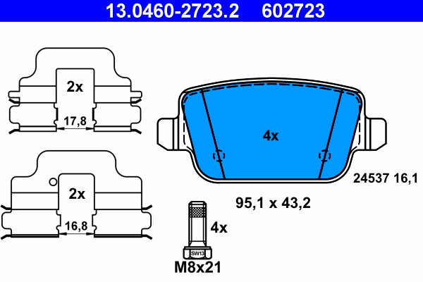 Placute frana ATE 13.0460-2723.2