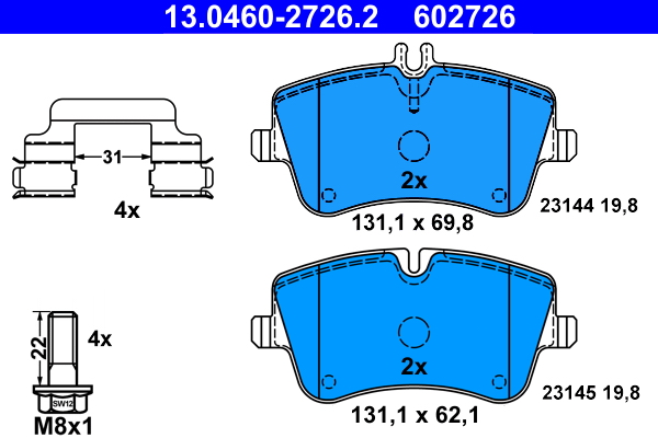 Placute frana ATE 13.0460-2726.2