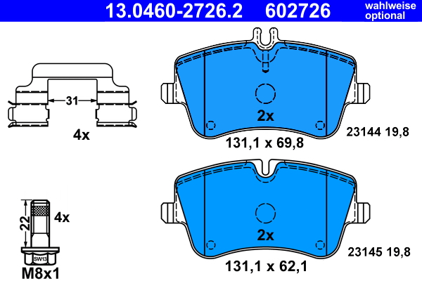 Placute frana ATE 13.0460-2726.2