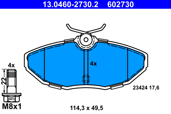 Placute frana ATE 13.0460-2730.2