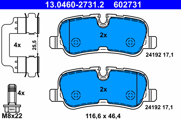 Placute frana ATE 13.0460-2731.2