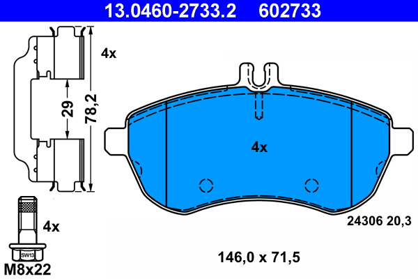 Placute frana ATE 13.0460-2733.2