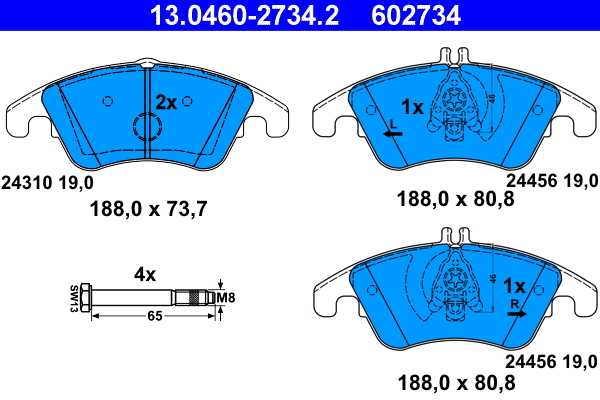Placute frana ATE 13.0460-2734.2