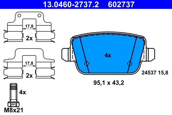 Placute frana ATE 13.0460-2737.2
