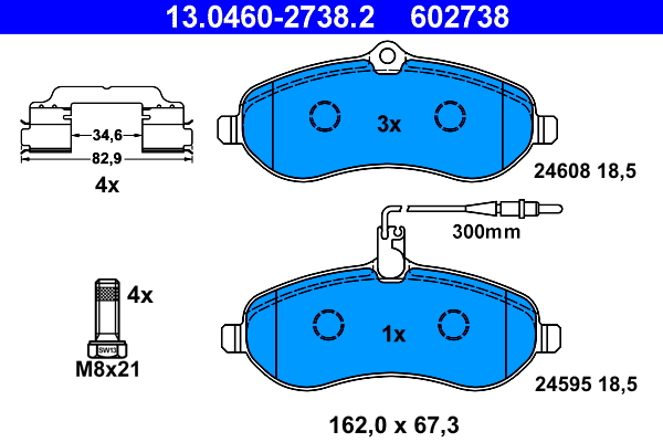 Placute frana ATE 13.0460-2738.2