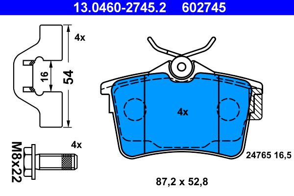 Placute frana ATE 13.0460-2745.2