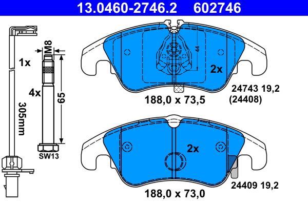 Placute frana ATE 13.0460-2746.2