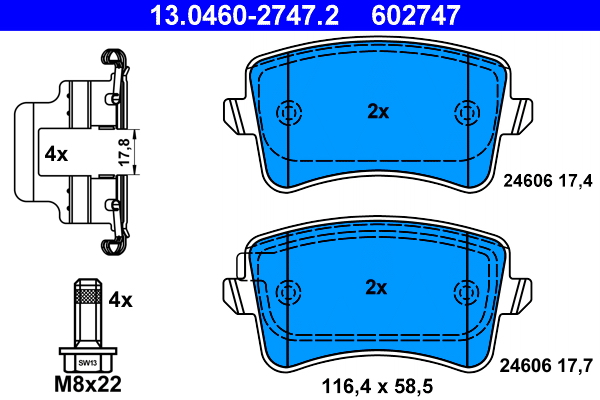 Placute frana ATE 13.0460-2747.2