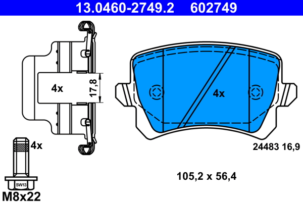 Placute frana ATE 13.0460-2749.2