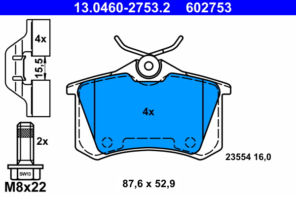 Placute frana ATE 13.0460-2753.2