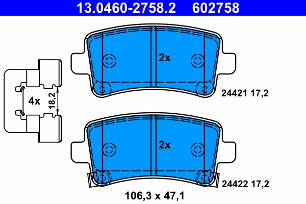 Placute frana ATE 13.0460-2758.2