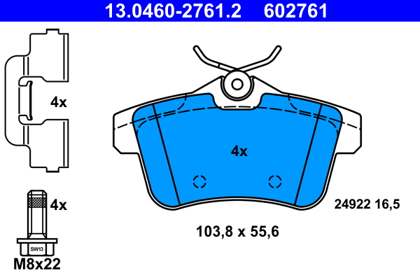 Placute frana ATE 13.0460-2761.2
