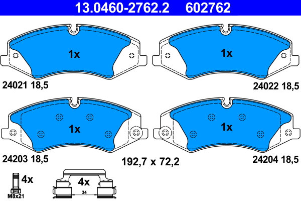 Placute frana ATE 13.0460-2762.2