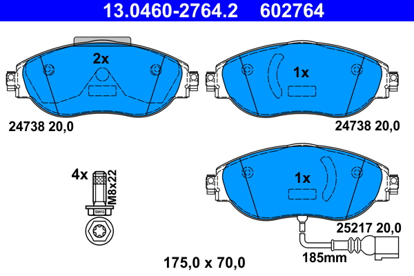 Placute frana ATE 13.0460-2764.2