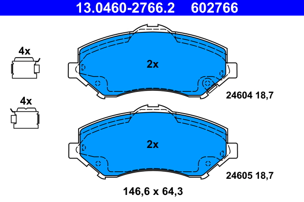 Placute frana ATE 13.0460-2766.2