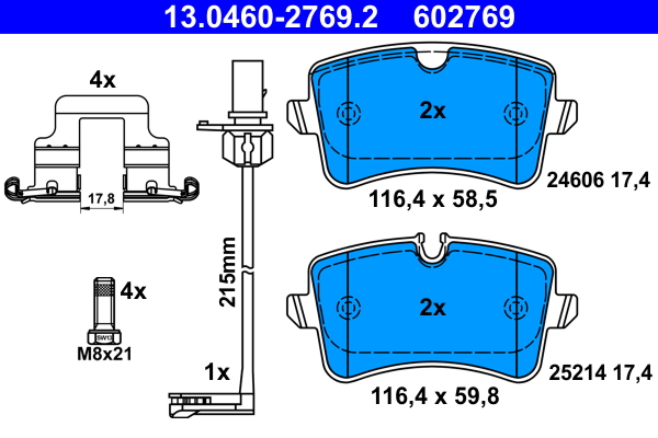 Placute frana ATE 13.0460-2769.2