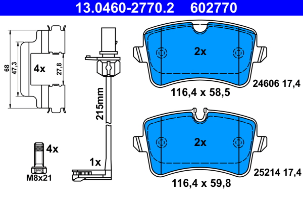 Placute frana ATE 13.0460-2770.2