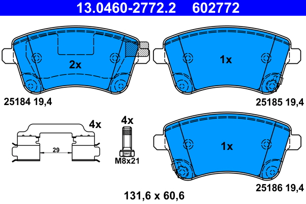 Placute frana ATE 13.0460-2772.2