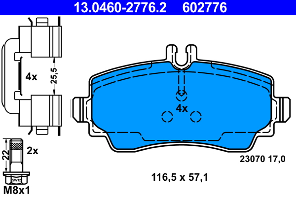 Placute frana ATE 13.0460-2776.2