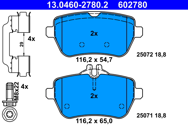 Placute frana ATE 13.0460-2780.2
