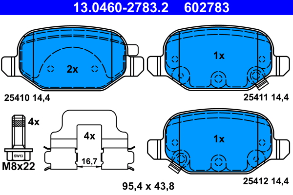 Placute frana ATE 13.0460-2783.2