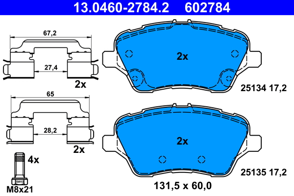 Placute frana ATE 13.0460-2784.2