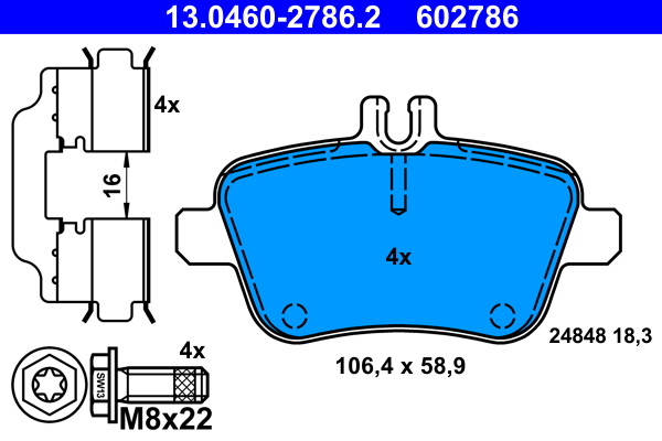 Placute frana ATE 13.0460-2786.2
