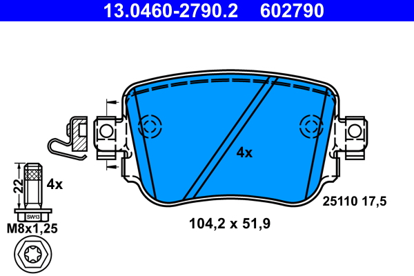 Placute frana ATE 13.0460-2790.2