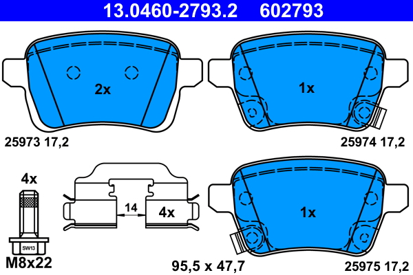 Placute frana ATE 13.0460-2793.2
