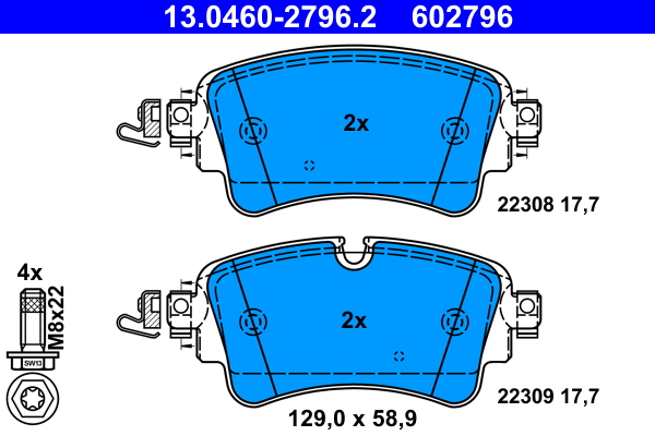 Placute frana ATE 13.0460-2796.2